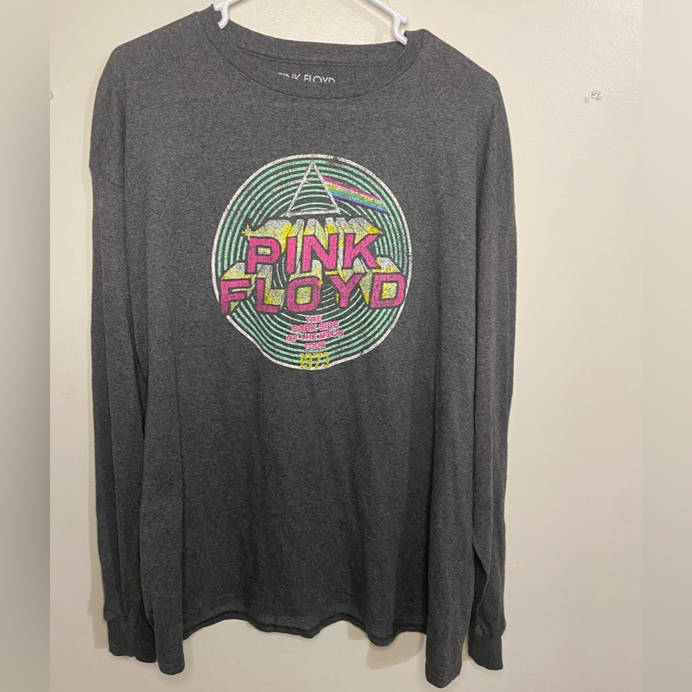 Pink Floyd XL Screenprint Long Sleeve Grey Band Shirt